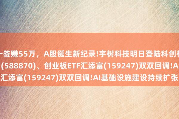 一签赚55万，A股诞生新纪录!宇树科技明日登陆科创板!科创50ETF汇添富(588870)、创业板ETF汇添富(159247)双双回调!AI基础设施建设持续扩张