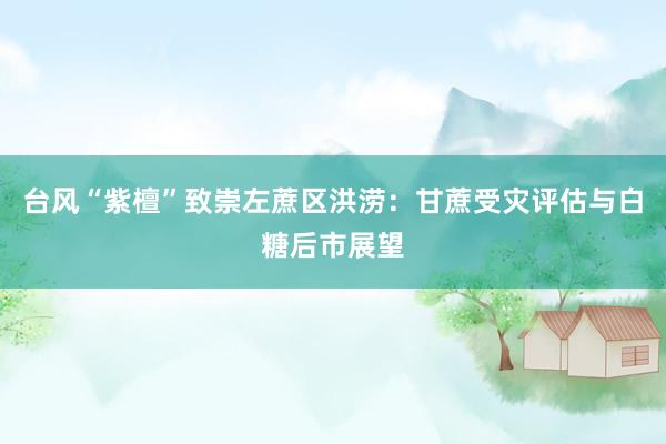 台风“紫檀”致崇左蔗区洪涝：甘蔗受灾评估与白糖后市展望