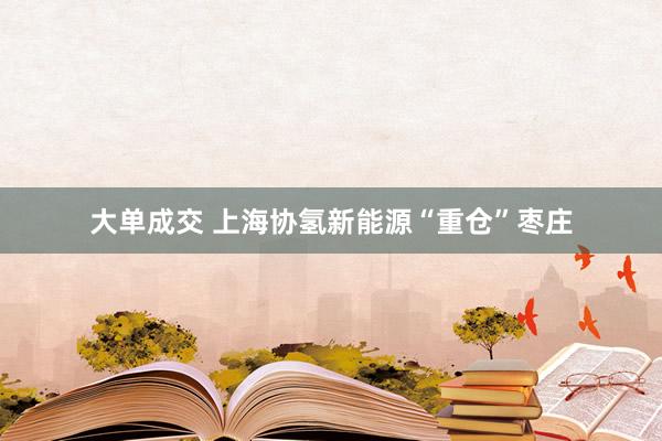 大单成交 上海协氢新能源“重仓”枣庄
