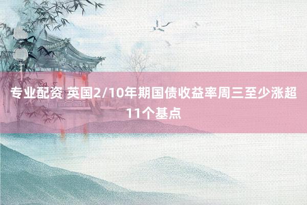 专业配资 英国2/10年期国债收益率周三至少涨超11个基点